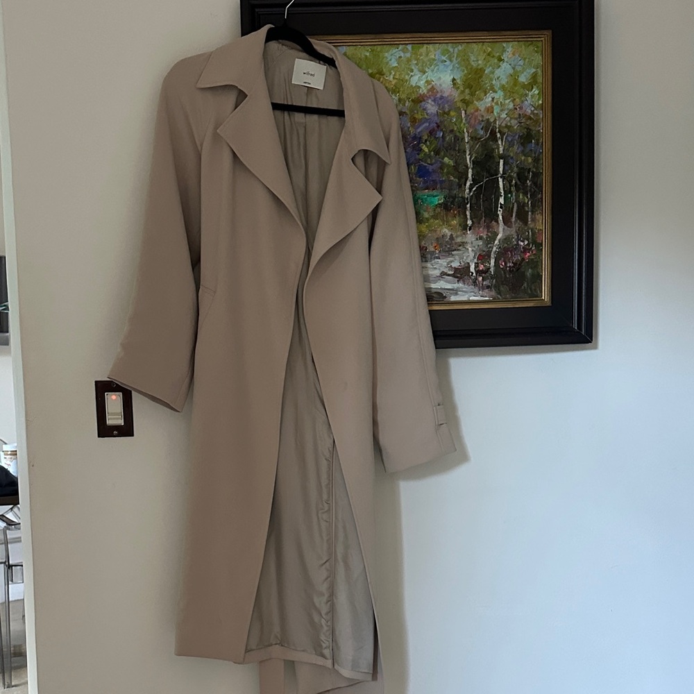 Aritzia Crepe Tan Women's Trench Coat